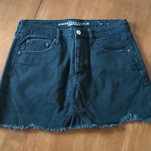 American Eagle Black denim skirt Size 8